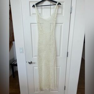 Meshki Cream Crochet Maxi Dress Resort Wear